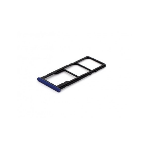 Double Tiroir SIM + SD pour Huawei Y7 (2018) Bleu