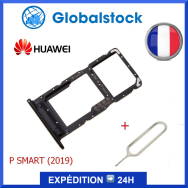 Tiroir SIM HUAWEI P SMART 2019 Noir - Envoi gratuit 24h