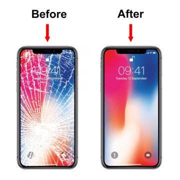 Vitre Tactile remplacement avant + Nappe touch + châssis + OCA pour Iphone X