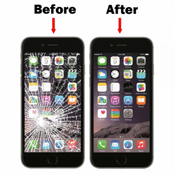 Vitre Tactile remplacement / reconditionnement + châssis + OCA( film Glue) pour iPhone 6S Noir