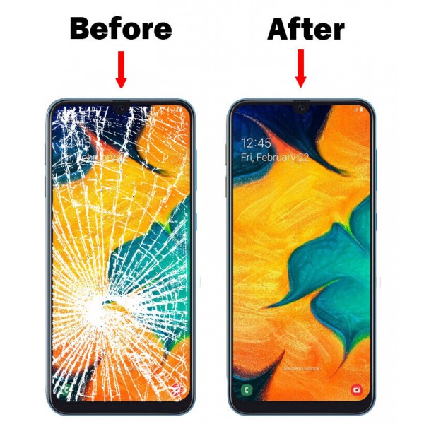 Vitre Tactile remplacement / reconditionnement + OCA( film Glue) Samsung Galaxy A20E (A202F)