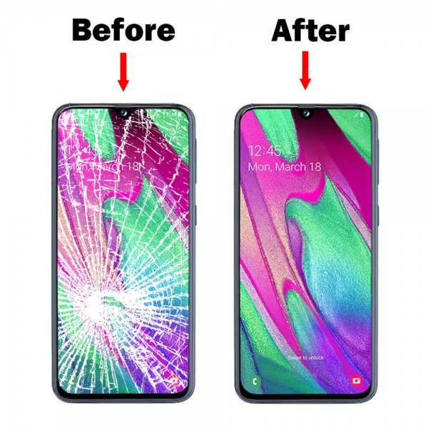 Vitre Tactile remplacement / reconditionnement + OCA( film Glue) Samsung Galaxy A40 (A405F)