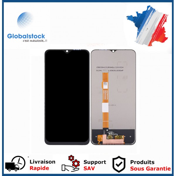 Ecran LCD + Vitre tactile pour Vivo Y72 5G Noir + Outils