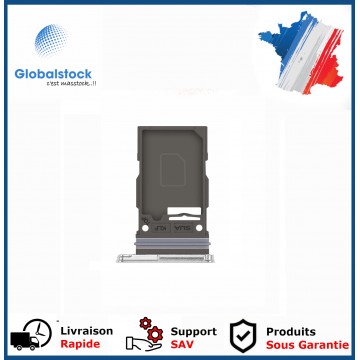Tiroir SIM Samsung Galaxy S22 5G / Blanc Argent - Envoi gratuit 24h