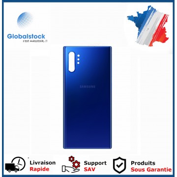 Vitre arriere samsung galaxy note 10 plus argent logo + ce