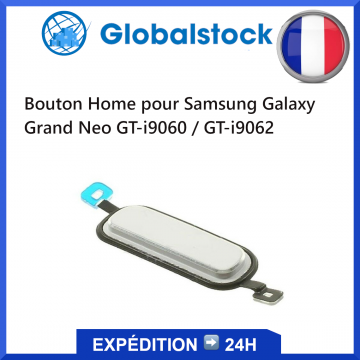Bouton Home pour Samsung Galaxy Grand Neo GT-i9060 / GT-i9062 blanc