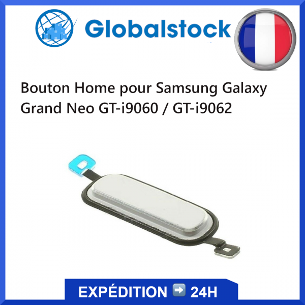 Bouton Home pour Samsung Galaxy Grand Neo GT-i9060 / GT-i9062 blanc