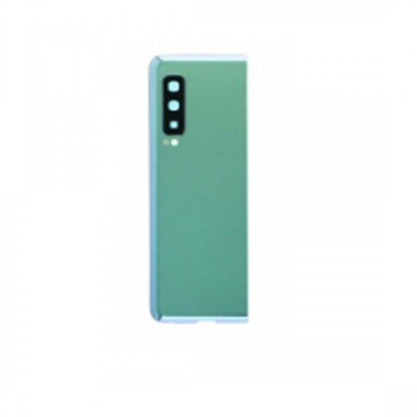 Vitre arrière ( Cache batterie) avec lentille+adhésive pour Samsung Galaxy Fold/Fold 5G Argent