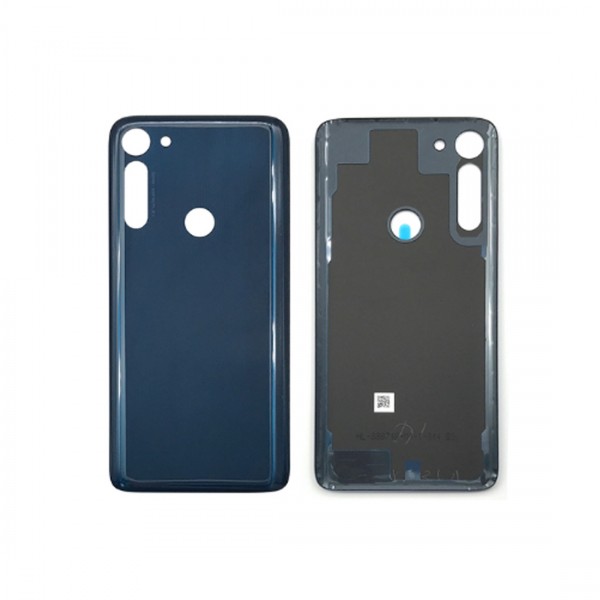 Vitre arrière ( Cache batterie) avec adhésive pour Motorola Moto G8 Power Bleu
