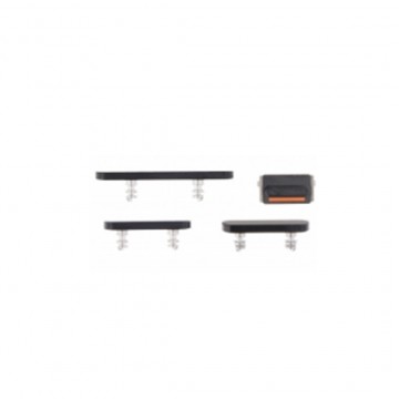 Pack bouton latéral Power Volume Mute (silencieux) pour iPhone 14 Pro/14 Pro Max Noir 4pcs in one set