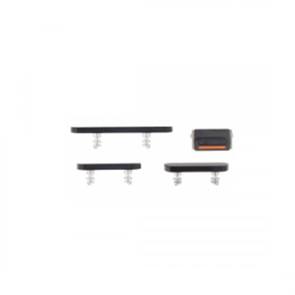 Pack bouton latéral Power Volume Mute (silencieux) pour iPhone 14 Pro/14 Pro Max Noir 4pcs in one set