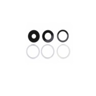 Lentille en verre caméra arrière pour iPhone 14 Pro/14 Pro Max 6pcs in one set Blanc