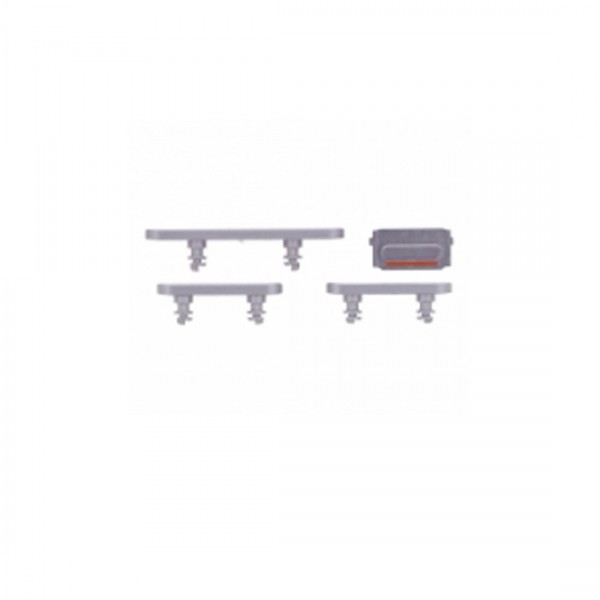 Pack bouton latéral Power Volume Mute (silencieux) pour iPhone 14 Violet 4pcs in one set