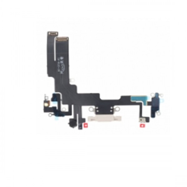 Nappe connecteur de charge pour iPhone 14 Blanc