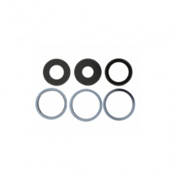Lentille en verre caméra arrière pour iPhone 13 Pro 6.1"/13 Pro Max 6.7" Bleu 6pcs in one set