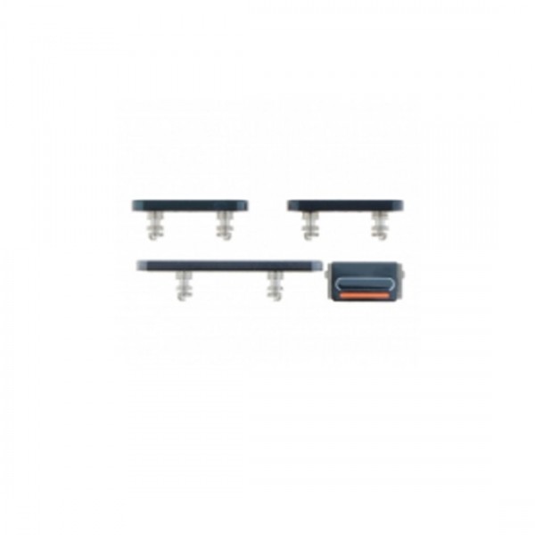 Pack bouton latéral Power Volume Mute (silencieux) pour iPhone 13 Pro 6.1"/13 Pro Max 6.7" Bleu