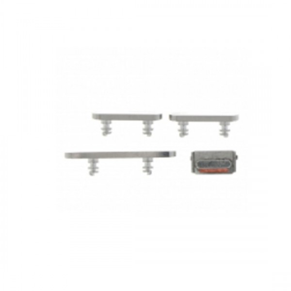 Power Volume Mute Buttons Keys Side Buttons pour iPhone 13 Pro 6.1"/13 Pro Max 6.7" white  4pcs in one set