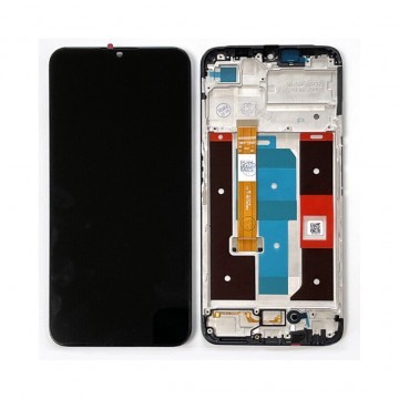 Ecran LCD + Vitre tactile avec châssis pour Realme C35 RMX3511 Noir OEM + Outils