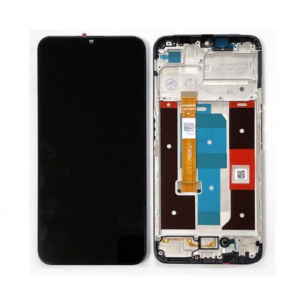 Ecran LCD + Vitre tactile avec châssis pour Realme C35 RMX3511 Noir OEM + Outils