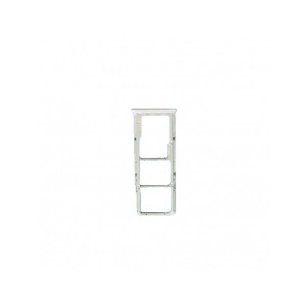 Tiroir double SIM + micro SD pour Samsung Galaxy A21S (A217F) Blanc Prisme