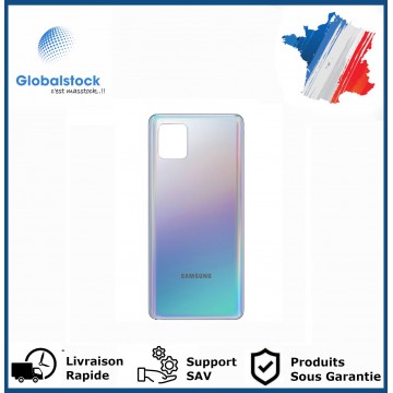 Vitre arrière Samsung Galaxy note 10 lite argent logo + ce