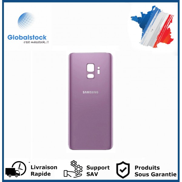 Vitre arrière galaxy s9 violet logo + ce
