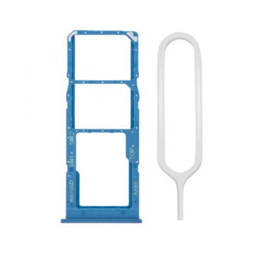 Tiroir SIM Samsung Galaxy A02S A03S Double sim Bleu - Envoi gratuit 24h