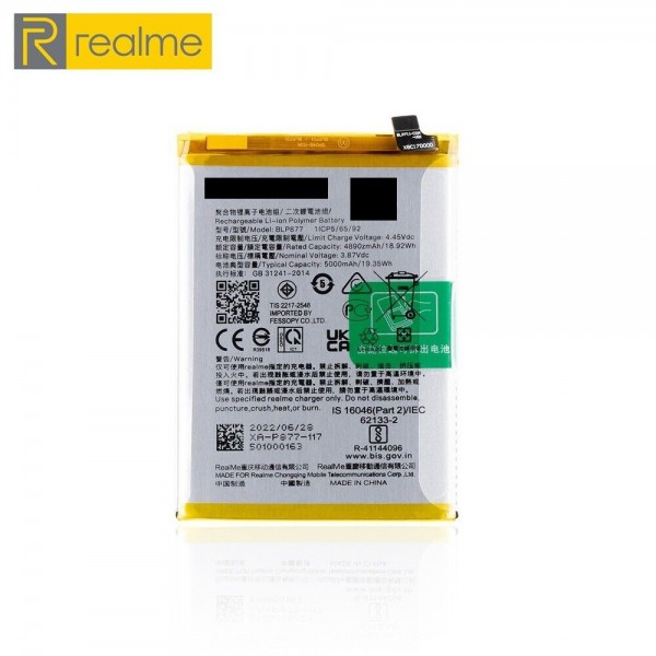 Batterie pour Realme 8i BLP877/C30/C31/C35 RMX3511/Narzo 50i Prime OEM