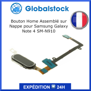 Nappe Bouton Home Samsung Galaxy Note 4 SM-N910 Noir