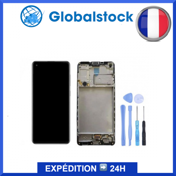 Écran Samsung Galaxy A21S (A217F) Noir LCD sur châssis