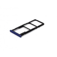 Double Tiroir SIM + SD pour Huawei Y7 (2018) Bleu