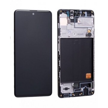 Ecran LCD + Vitre tactile sur châssis pour Samsung Galaxy A51 5G (A515F)/(A516N) Noir OLED + outils