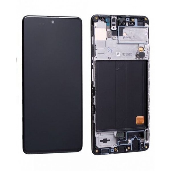 Ecran LCD + Vitre tactile sur châssis pour Samsung Galaxy A51 5G (A515F)/(A516N) Noir OLED + outils