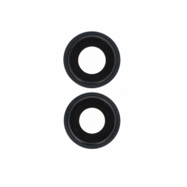 Lentille en verre caméra arrière pour iPhone 14/14 Plus Noir 2pcs in one set