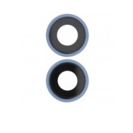 Lentille en verre caméra arrière pour iPhone 14/14 Plus Bleu 2pcs in one set