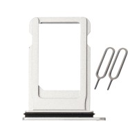 Tiroir carte sim avec anneau en caoutchou étanche pour iPhone 8/SE 2020/SE 2022 Simple sim Blanc