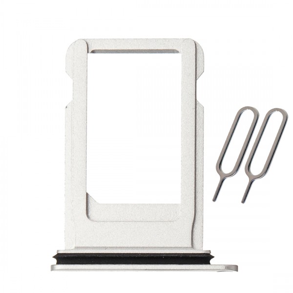 Tiroir carte sim avec anneau en caoutchou étanche pour iPhone 8/SE 2020/SE 2022 Simple sim Blanc