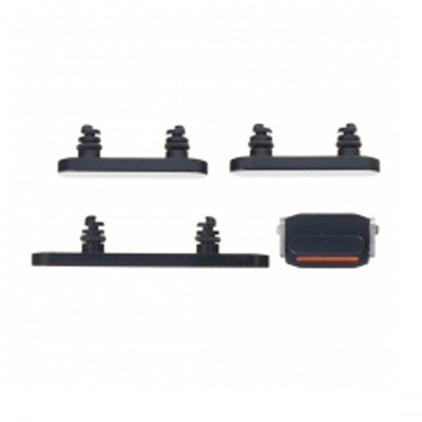 Pack bouton latéral Power Volume Mute (silencieux) pour iPhone 14/14 Plus Noir