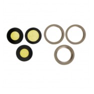 Lentille en verre caméra arrière pour iPhone 12 Pro Or 6pcs in one set