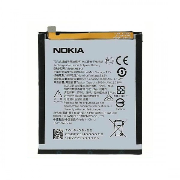 Batterie Nokia 6,1 Plus HE342 3060mAh - Qualité premium, envoi rapide