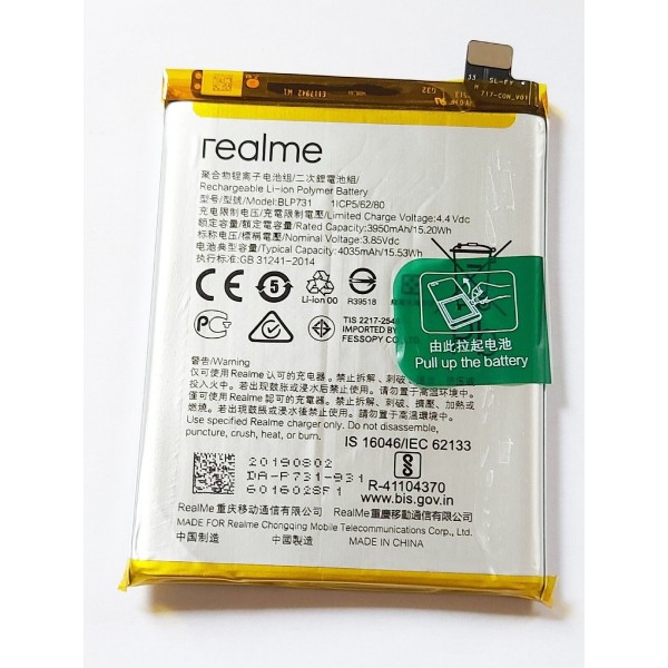 Batterie Realme 5/5 Pro/5i/C11 2021 RMX3231 BLP729 - Qualité premium, envoi rapide