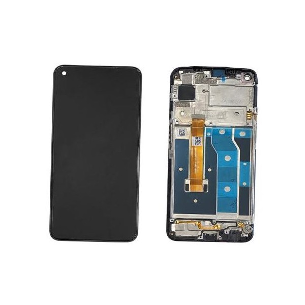 Ecran LCD + Vitre tactile sur châssis pour Realme 6 Noir + Outils