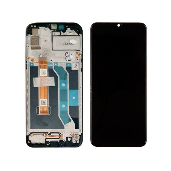 Ecran LCD + Vitre tactile sur châssis pour Realme 6i RMX2040 Noir + Outils