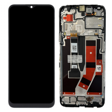 Ecran LCD + Vitre tactile sur châssis pour Realme 9 5G Noir + Outils