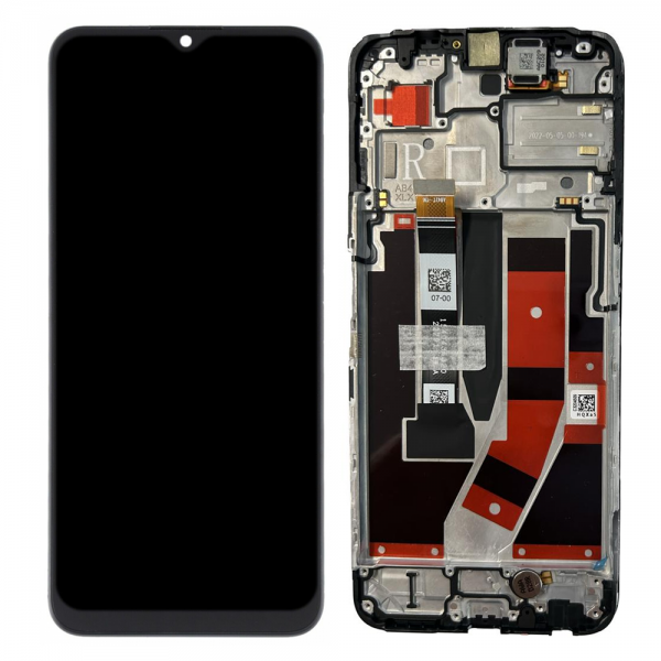 Ecran LCD + Vitre tactile sur châssis pour Realme 9 5G Noir + Outils