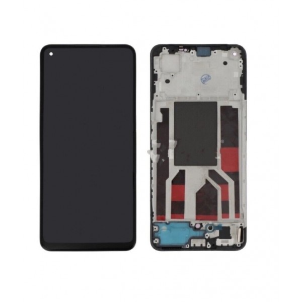 Ecran LCD OLED + Vitre tactile sur châssis pour Oppo Reno8 5G Noir