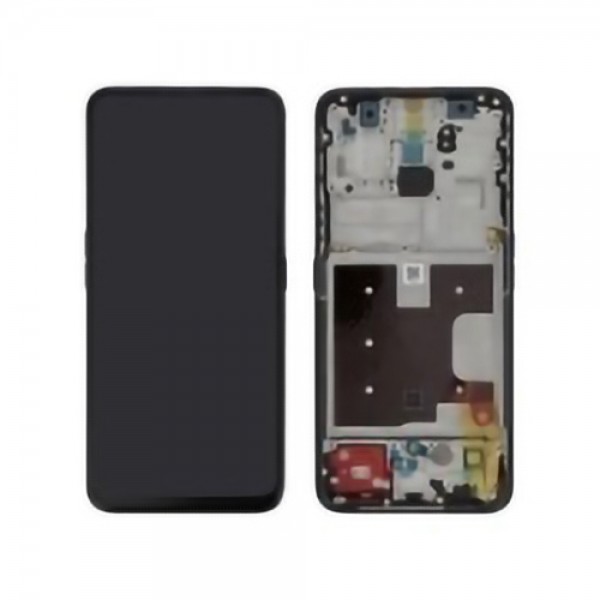 Ecran LCD + Vitre tactile sur châssis pour Oppo Reno 2 Noir