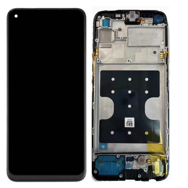 Ecran LCD + Vitre tactile sur châssis pour Realme 7 Pro Noir