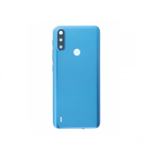 Vitre arrière (cache batterie) avec adhésif pour Motorola Moto E7i Power Bleu