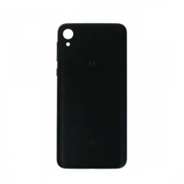 Vitre arrière (cache batterie) pour Motorola Moto E6 Noir + Logo